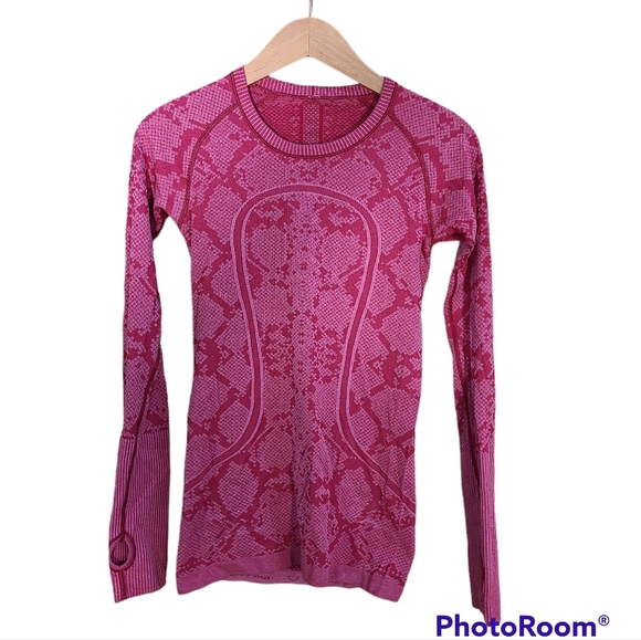 Lululemon Swiftly Tech long sleeve pink python - Picture 2 of 9